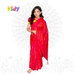 বেবি রেডি লাল জামদানী শাড়ি ( code 22)