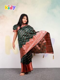 বেবি রেডি কাতান শাড়ি ( code 26 )