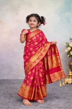 বেবি রেডি (গোলাপি) কাতান শাড়ি ( code 50 )
