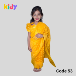 বেবি রেডি হাফ সিল্ক প্রিন্ট শাড়ি ( code 53 )