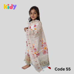 বেবি রেডি হাফ সিল্ক প্রিন্ট শাড়ি ( Code 55)