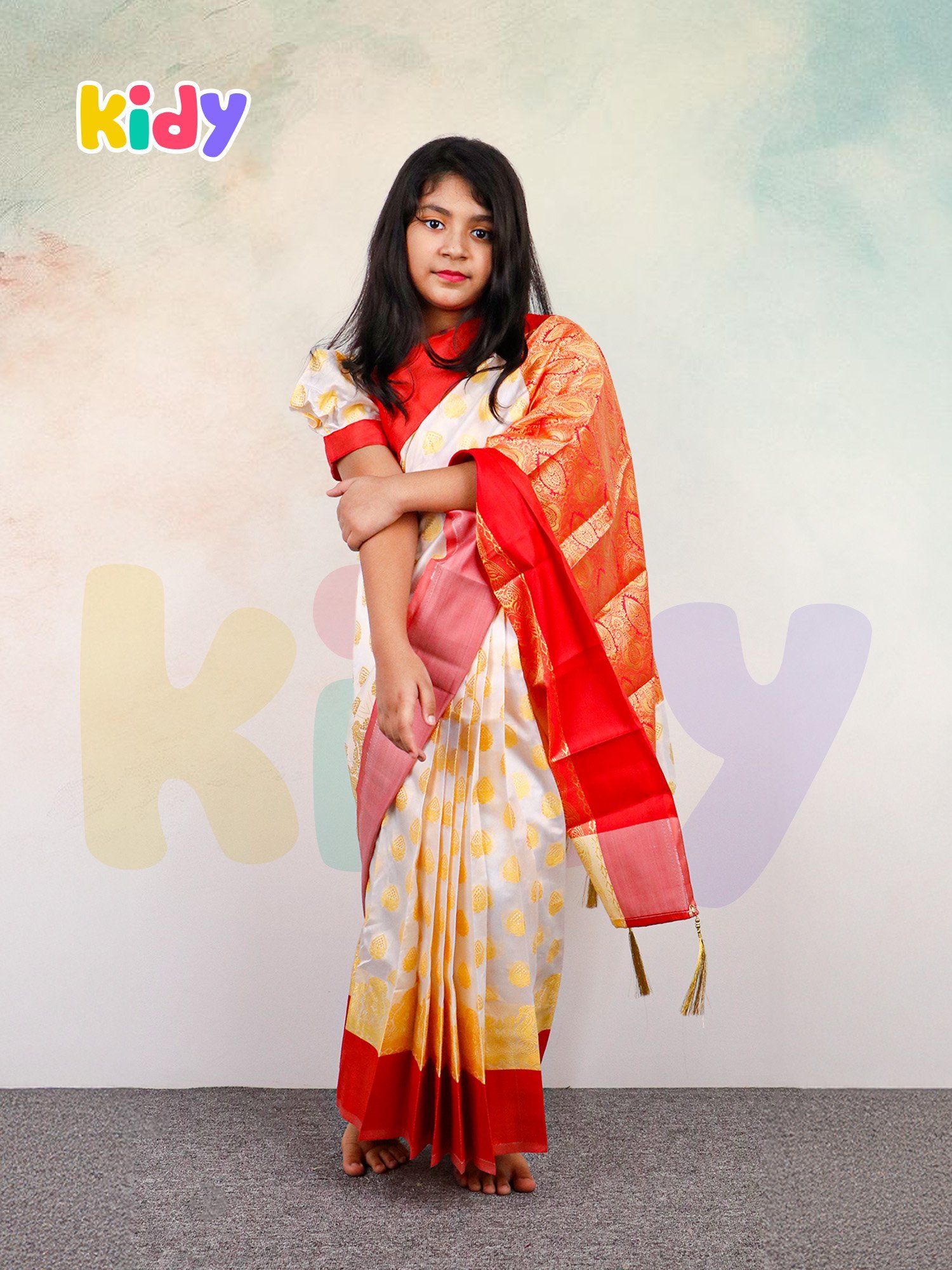 বেবি রেডি কাতান শাড়ি ( code 21)