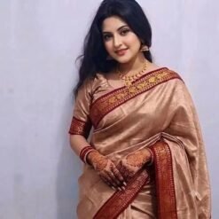 Code-B02 কাঞ্জিভরম কাতান শাড়ি ব্লাউজ পিসসহ